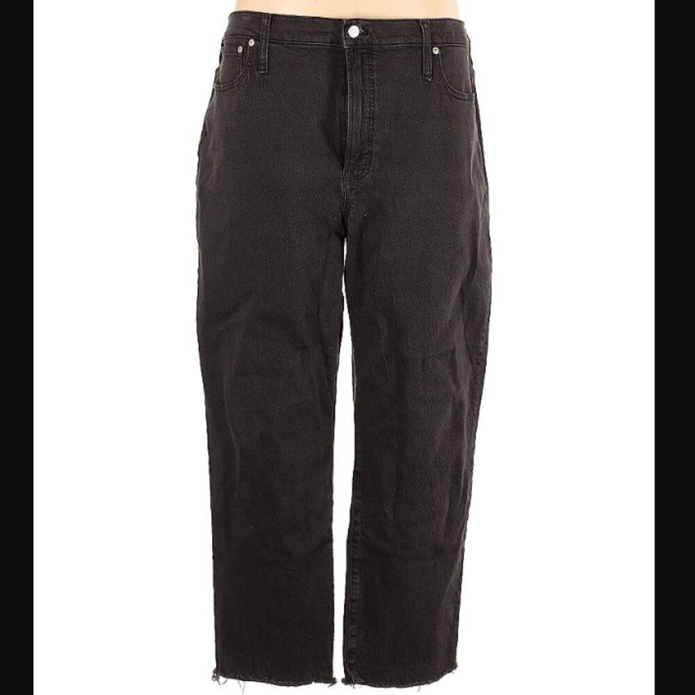 Madewell Perfect Straight Vintage Straight Grey Jeans
